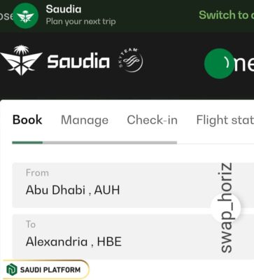 Steps to Saudi Airlines Ticket Check Price